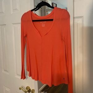 Coral American Eagle Waffle top
